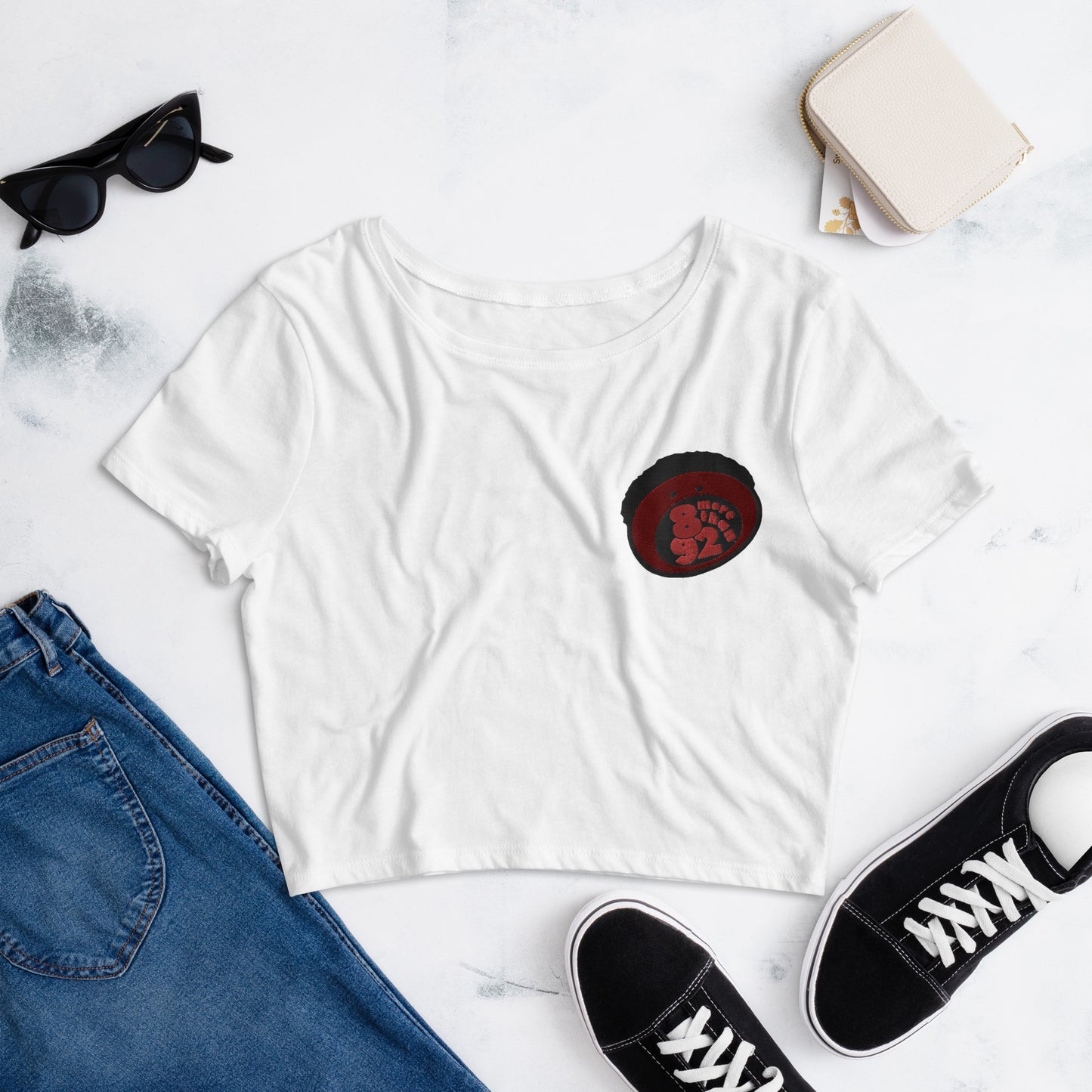 90's Nostalgia Women’s Crop Tee